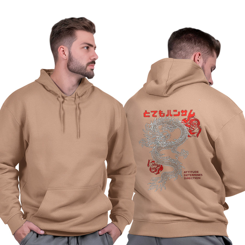 Blusa Moletom Masculino Streetwear Capuz Premium Algodão Dragão