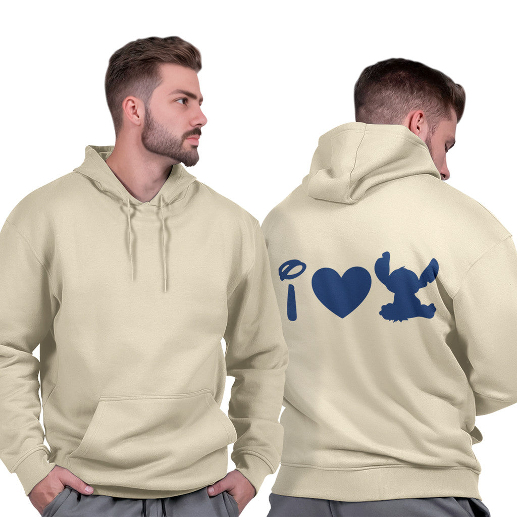 Moletom Canguru Unissex Estampa Algodão Streetwear Quente Casual  Stitch