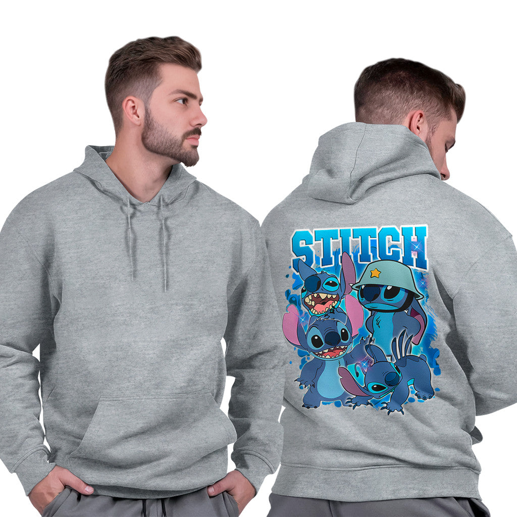 Moletom Capuz Unissex Grosso Confortável Casual Streetwear Estiloso Stitch