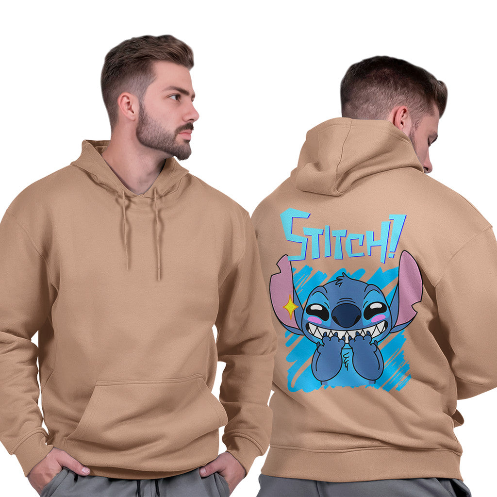 Blusa Moletom Unissex Flanelado Streetwear Confortável Inverno Stich