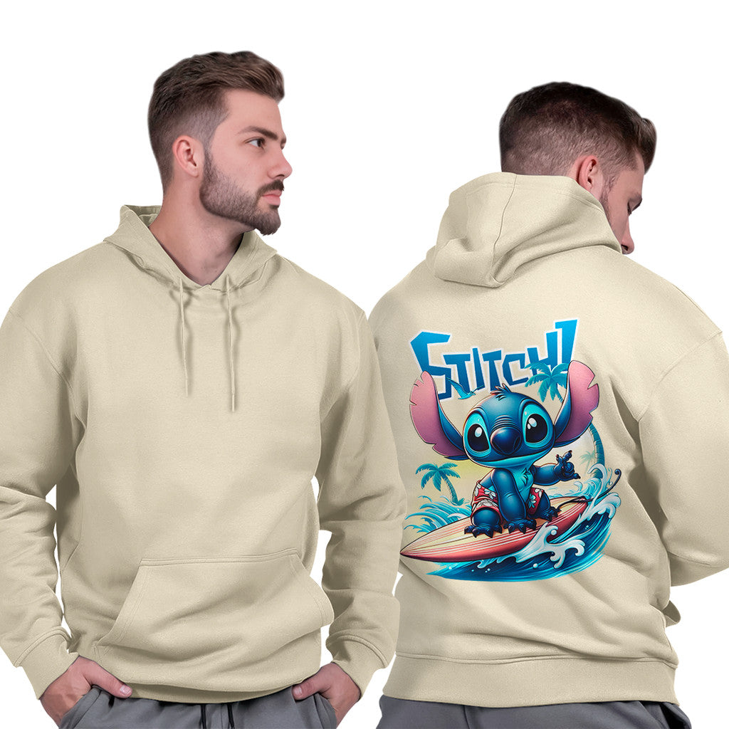 Casaco Moletom Masculino Gola Redonda Liso Básico Algodão Premium Stich