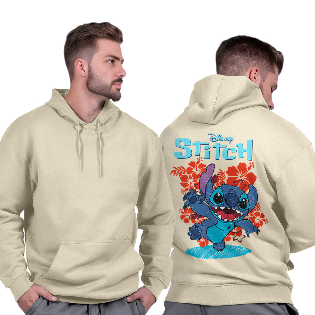 Blusa Moletom Masculina Capuz Peluciado Confortável Promoção Casual Stitch