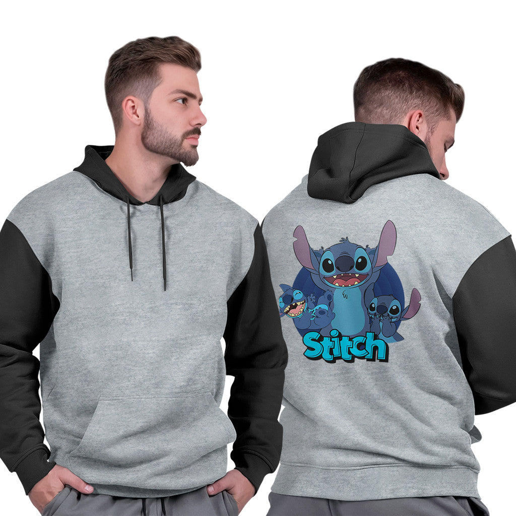 Moletom Unissex Estampa Streetwear Grosso Capuz Confortável Casual Stich