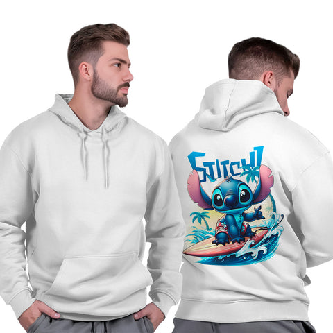 Casaco Moletom Masculino Gola Redonda Liso Básico Algodão Premium Stich