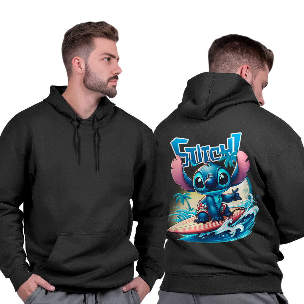 Blusa Moletom Unissex Algodão Confortável Inverno Estiloso Casual Stich