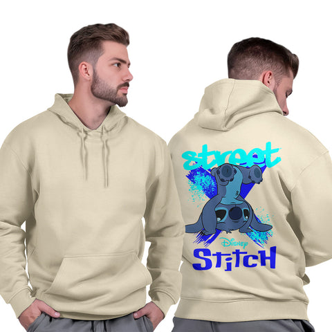 Casaco Moletom Masculino Gola Redonda Liso Básico Algodão Premium Stich