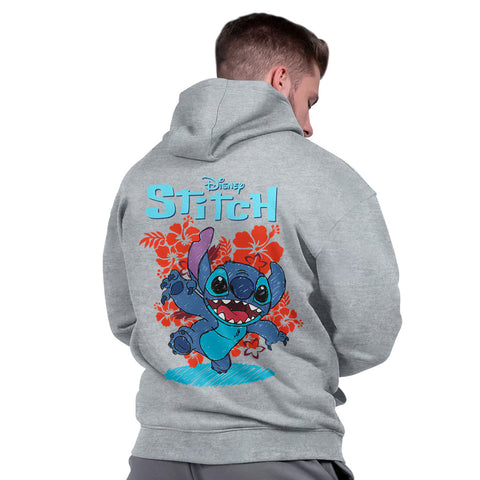 Moletom Masculino Blusa Capuz Casual Básico Peluciado Flanelado Stitch