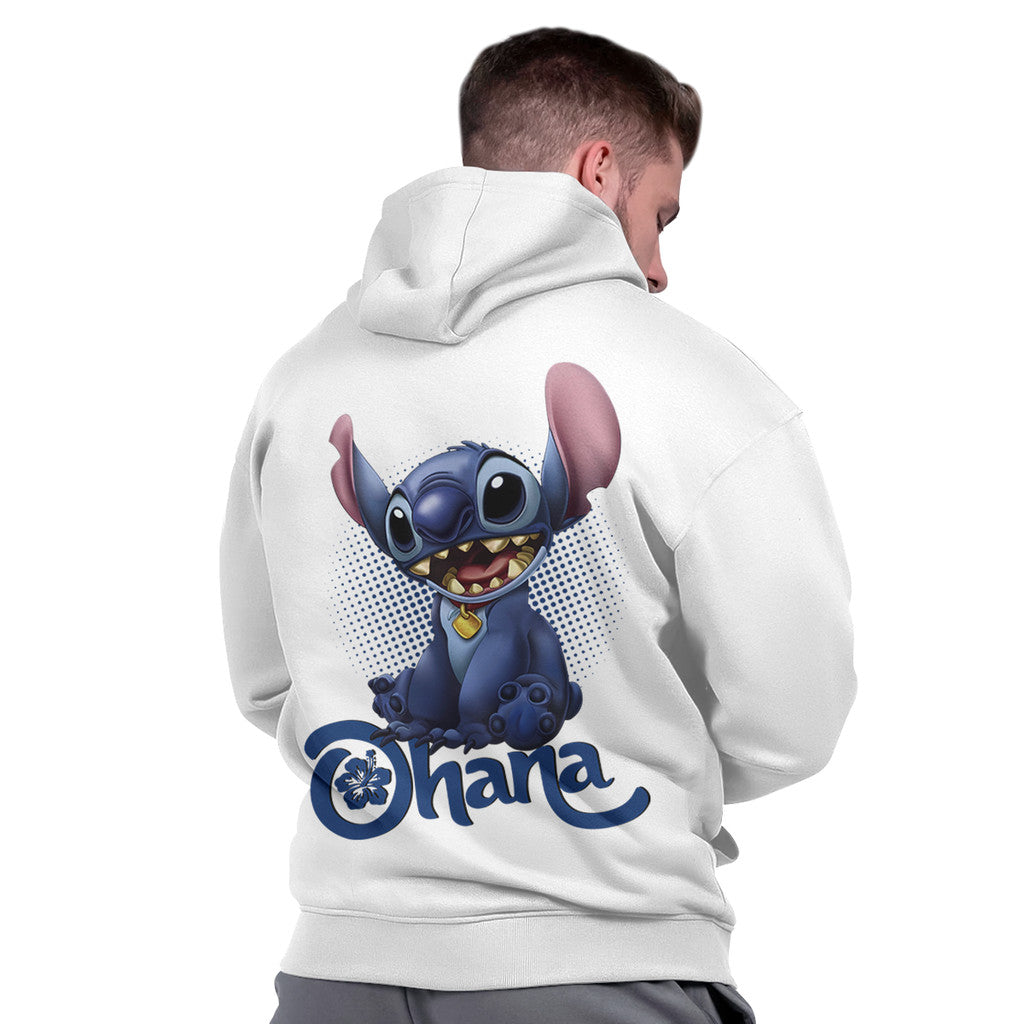 Blusa Moletom Masculino Básico Grosso Capuz Flanelado Casual Quente Stich