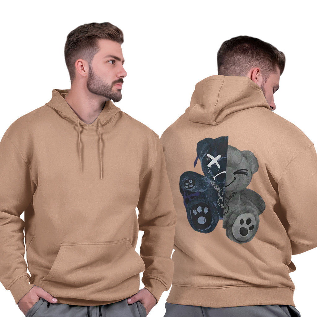 Casaco Masculino Moletom Blusão Capuz Flanelado Peluciado Premium Urso