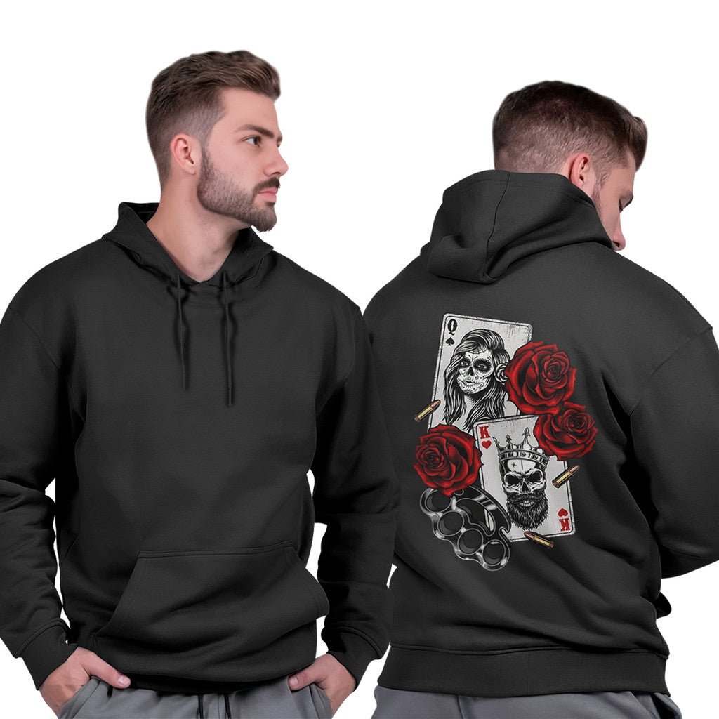 Moletom Masculino Gola Redonda Algodão Casual Estiloso Preto Cartas