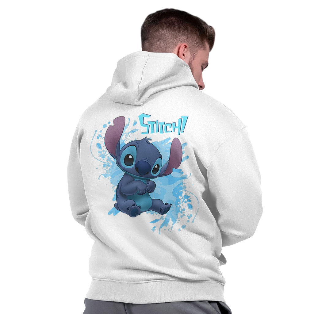 Blusão Moletom Masculino Canguru Preto Algodão Flanelado Quente Stitch