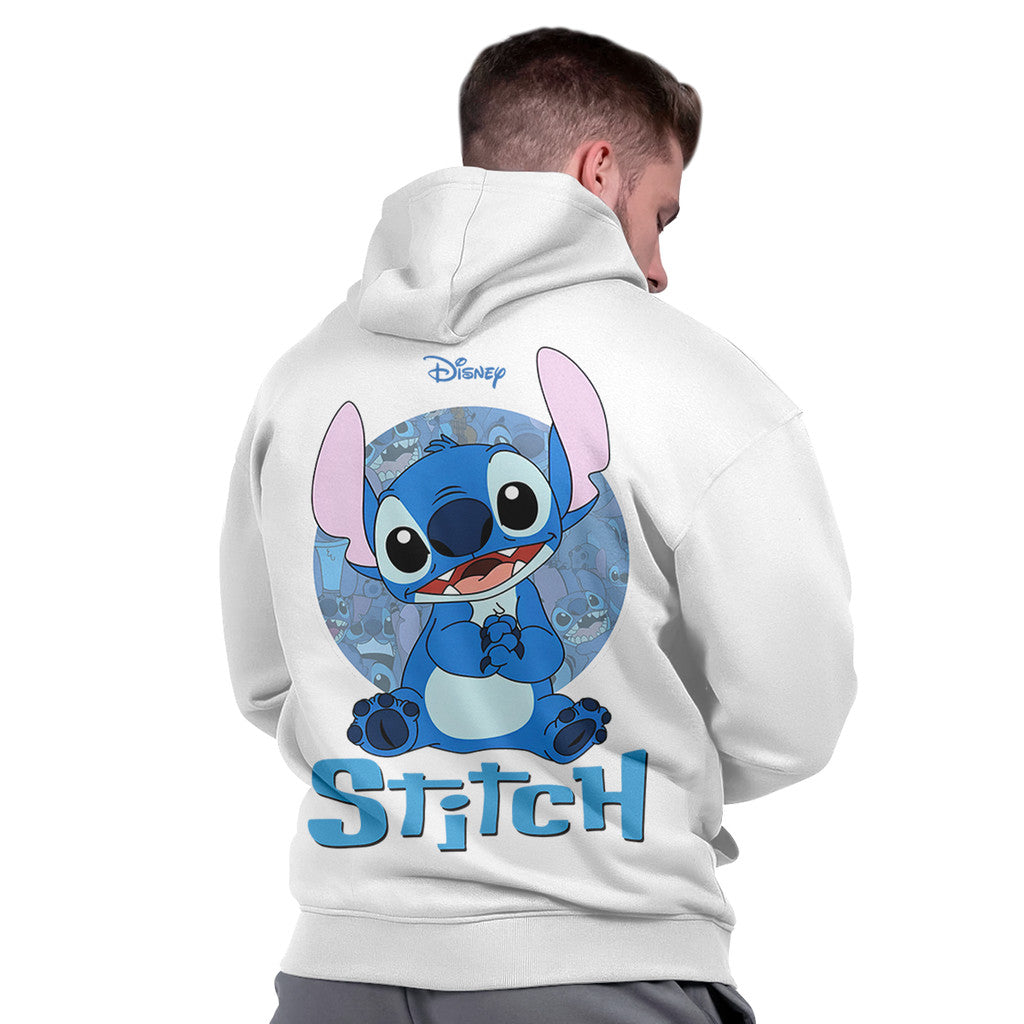 Casaco Moletom Masculino Gola Redonda Algodão Grosso Quente Stitch