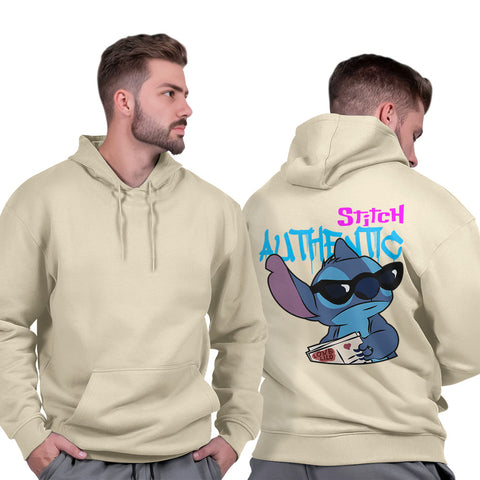 Moletom Canguru Masculino Capuz Grosso Algodão Casual Quente Stitch