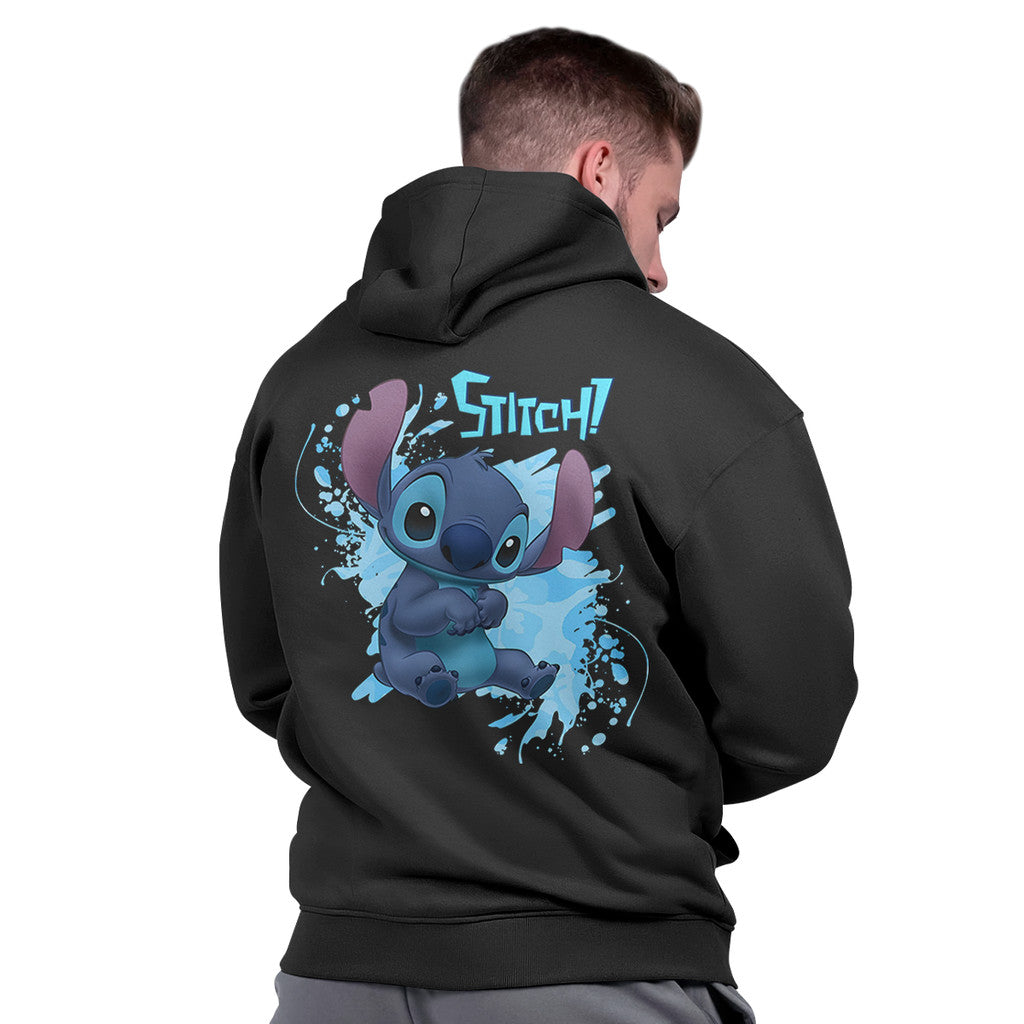 Moletom Masculino Capuz Canguru Flanelado Casual Confortável Lançamento Stich