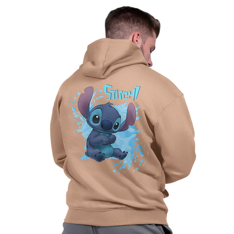Moletom Masculino Capuz Canguru Flanelado Casual Confortável Lançamento Stich