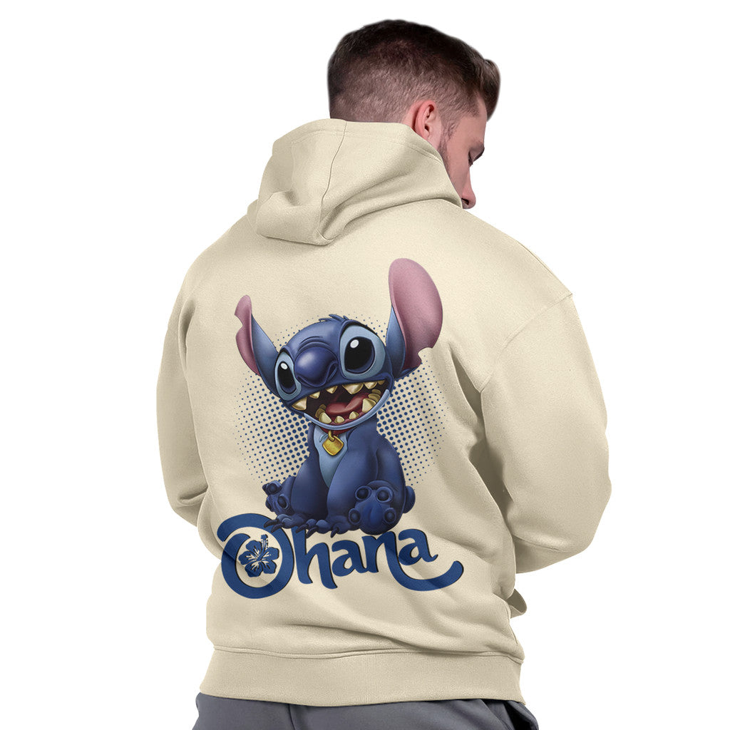 Blusa Moletom Masculino Básico Grosso Capuz Flanelado Casual Quente Stich