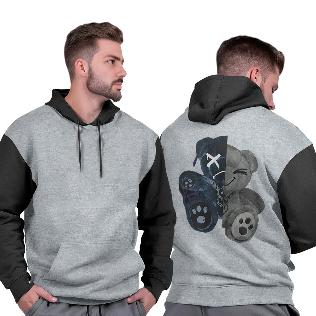 Casaco Masculino Moletom Blusão Capuz Flanelado Peluciado Premium Urso