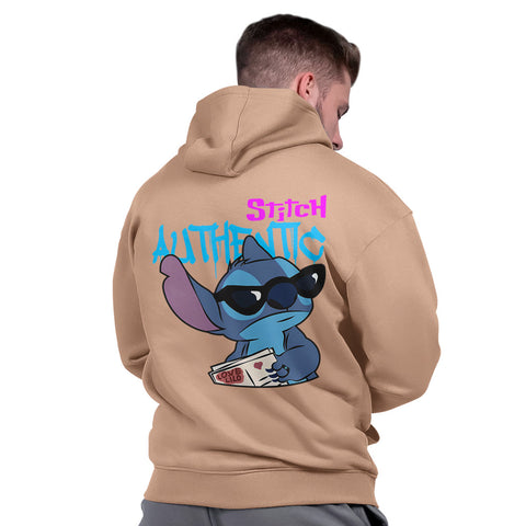Blusa de Frio Masculina Moletom Capuz Canguru Peluciada Confortável Stitch