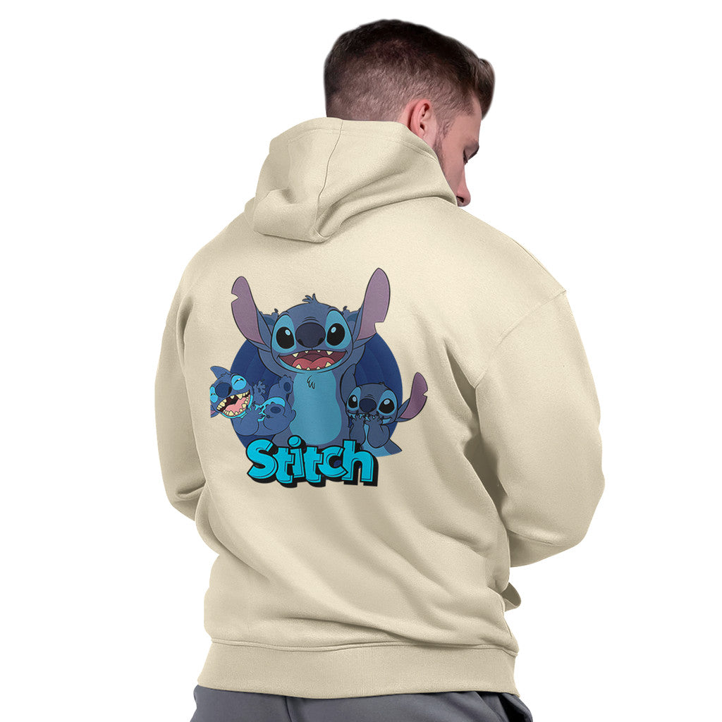 Moletom Unissex Estampa Streetwear Grosso Capuz Confortável Casual Stich