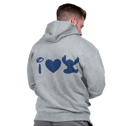 Blusão Moletom Masculino Canguru Preto Flanelado Algodão Inverno Stitch