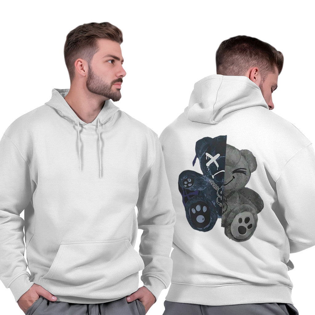 Casaco Masculino Moletom Blusão Capuz Flanelado Peluciado Premium Urso