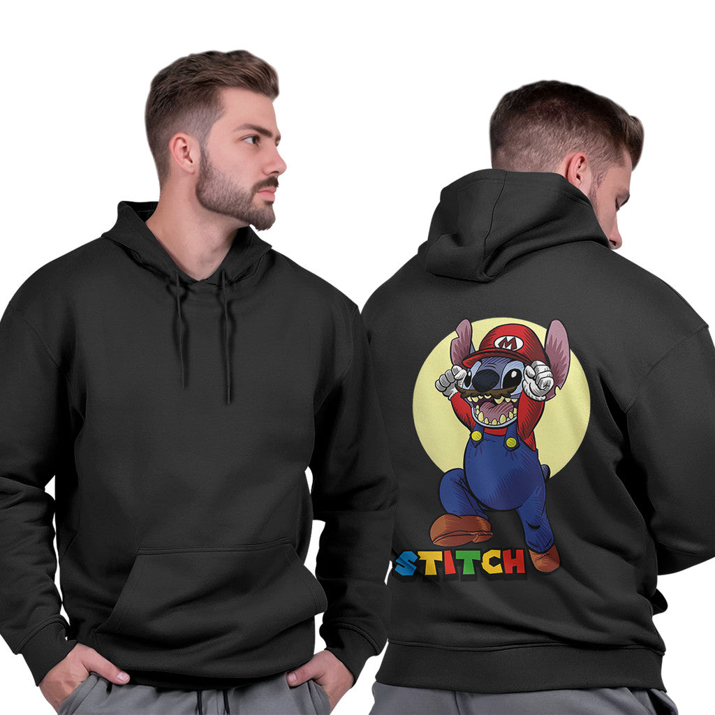 Moletom Masculino Capuz Flanelado Casual Básico Confortável Inverno Stitch