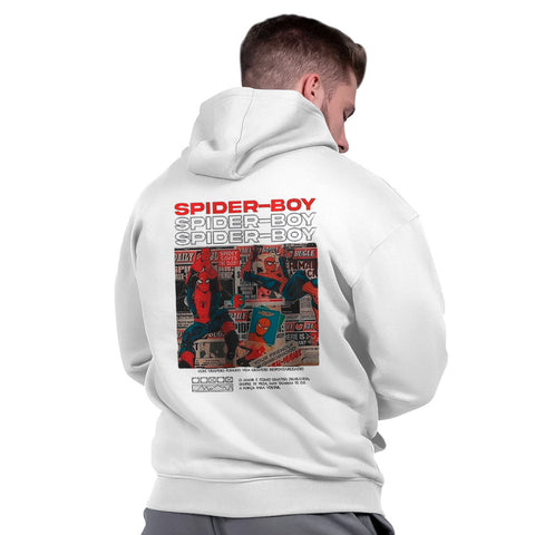 Moletom Capuz Unissex Algodão Liso Básico Casual Flanelado Aranha