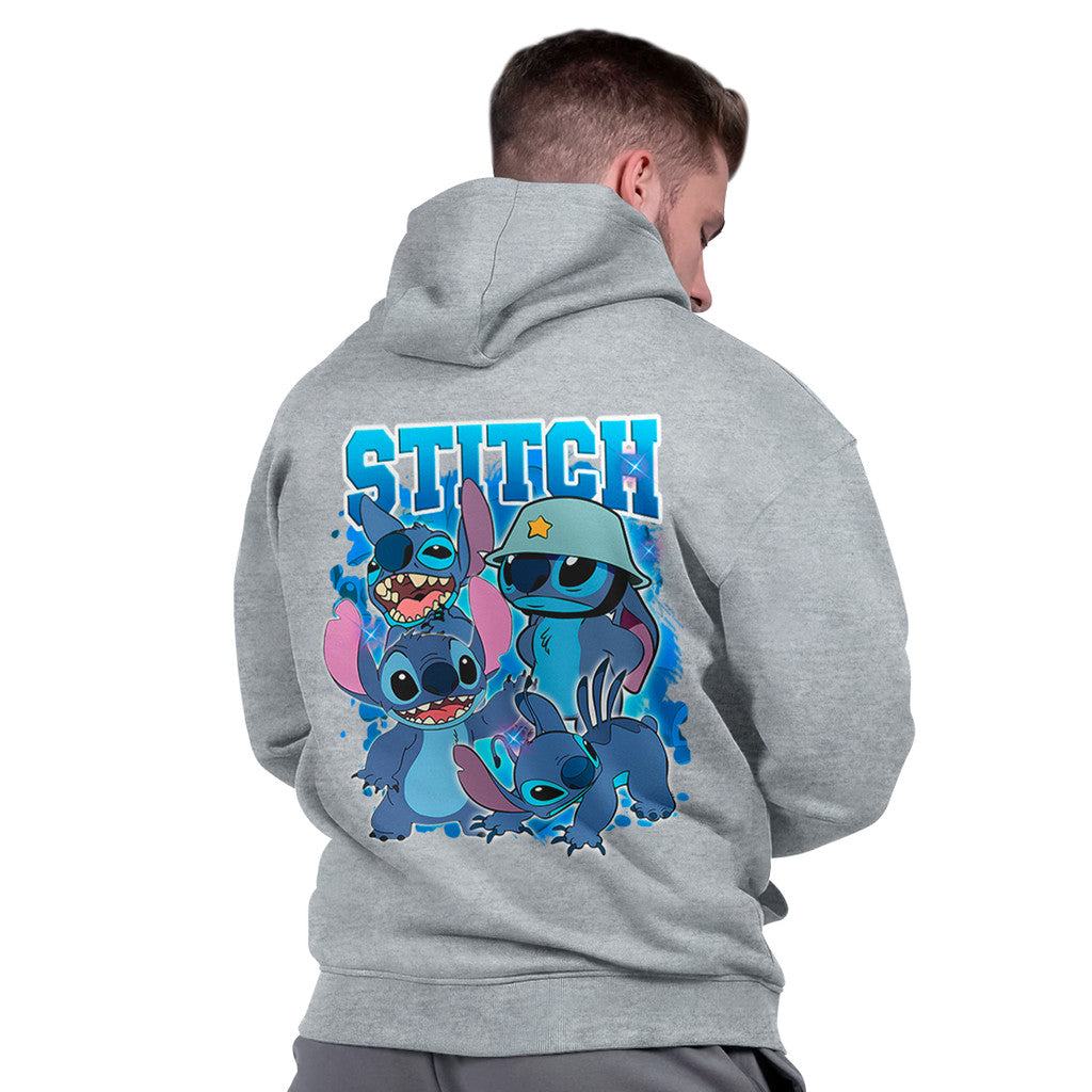 Moletom Canguru Unissex Estampa Algodão Streetwear Quente Casual Stitch