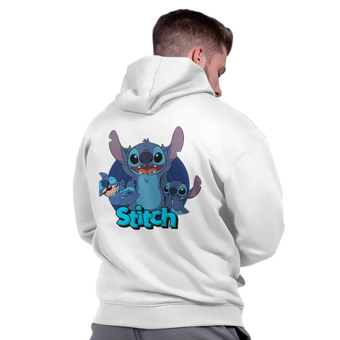 Moletom Unissex Estampa Streetwear Grosso Capuz Confortável Casual Stich