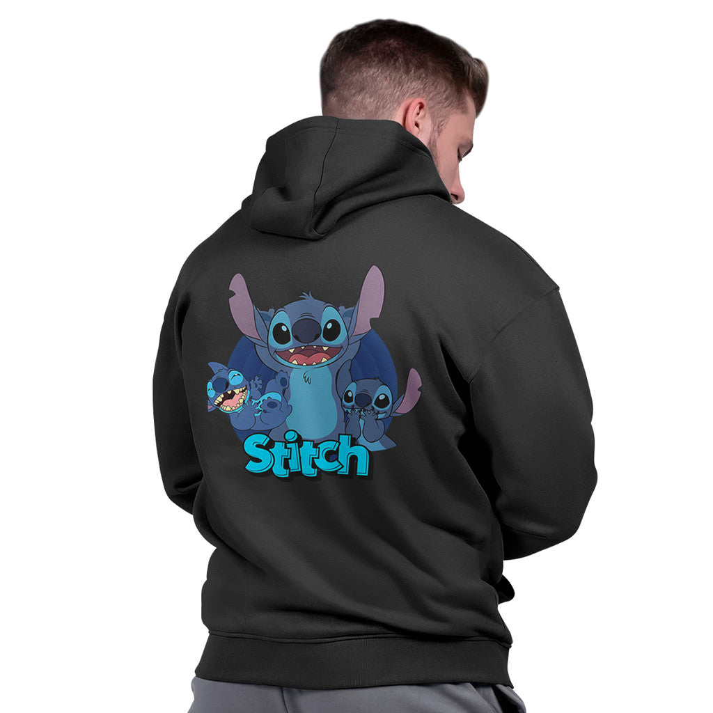 Moletom Unissex Estampa Streetwear Grosso Capuz Confortável Casual Stich