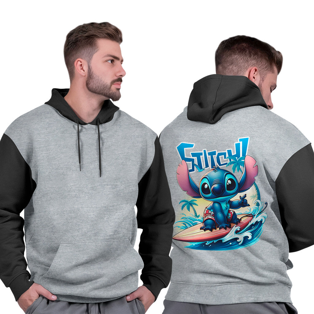 Blusa Moletom Unissex Algodão Confortável Inverno Estiloso Casual Stich