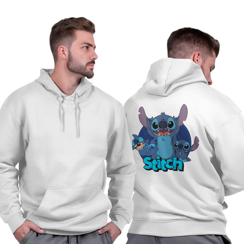 Moletom Unissex Estampa Streetwear Grosso Capuz Confortável Casual Stich