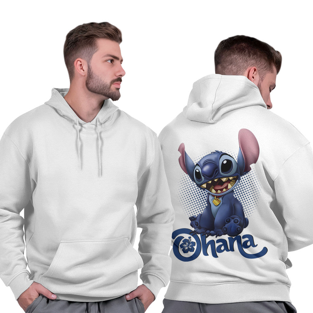 Blusa Moletom Masculino Básico Grosso Capuz Flanelado Casual Quente Stich