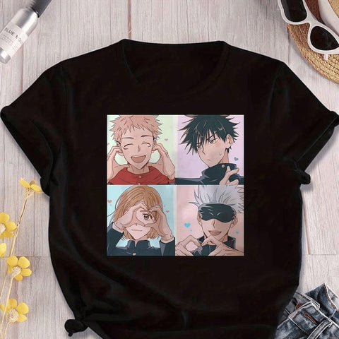 Camiseta Quarteto JJK Camisa Blusa Unissex Masculino Feminino 100% Algodão Street wear Plus Size