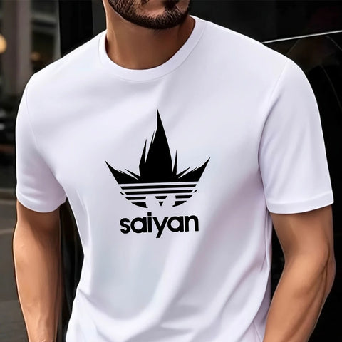 Camiseta Saiyan Camisa Blusa Unissex Masculino Feminino 100% Algodão Street wear Plus Size