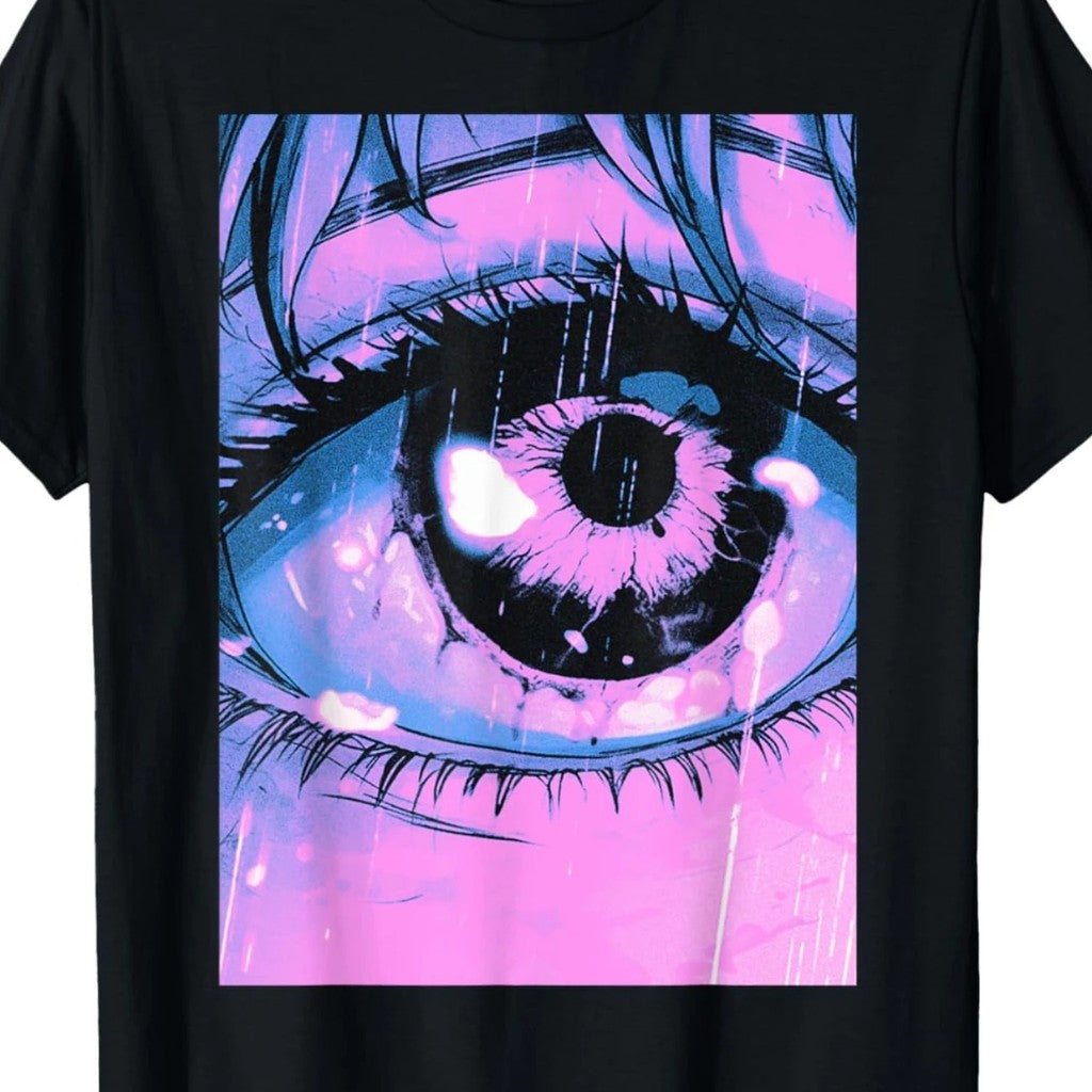 Camiseta Olho Anime Camisa Blusa Unissex Masculino Feminino 100% Algodão Street wear Plus Size